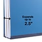 Quill Brand® 2/5-Cut Tab Pressboard Classification File Folders, 2-Partitions, 6-Fasteners, Legal, Blue, 15/Box (7-39026)