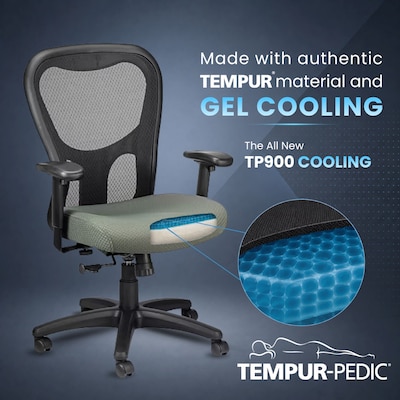 Tempur-Pedic Ergonomic Fabric/Mesh Swivel Task Chair, Olive/Black (TP9000-C-OLV)