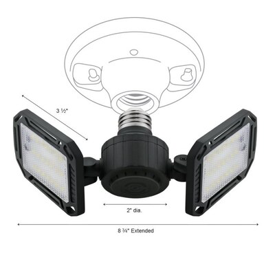 2000LM TWIN FOLD GARAGE & CEILING LIGHT