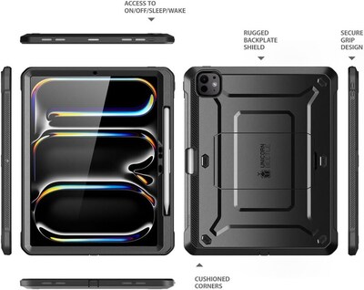 SUPCASE Unicorn Beetle Pro Plastic 11 Fullbody Case for iPad Pro 5th Generation, Black