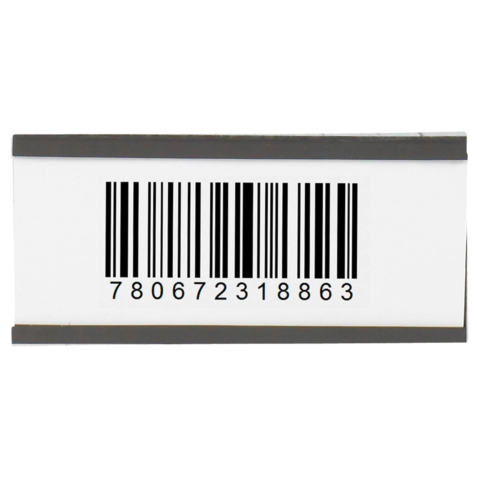 Quill Brand® 2 x 4 C Channel Card Holder, White/Black (LH194)