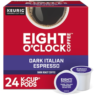 Eight OClock Dark Italian Espresso Keurig® K-Cup® Pods, Dark Roast, 24/Box (6408)