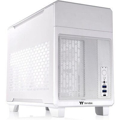 Thermaltake TR100 Mini ITX Mini-Tower Chassis Computer Case, Snow (CA-11A-00S6NN-00)