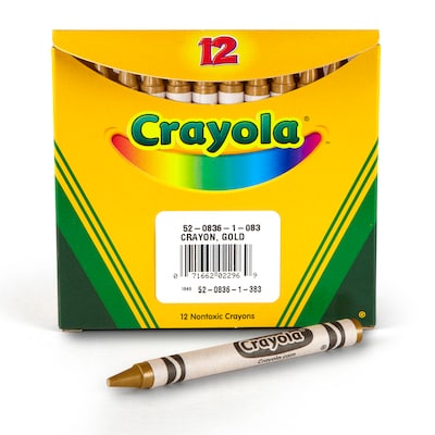 Crayola Bulk Crayons, Gold, 12/Pack, 6 Packs/Bundle (BIN520836083-6)