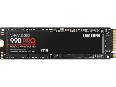 Samsung 990 PRO 1TB M.2 PCI Express 4.0 Internal Solid-State Drive, V-NAND (MZ-V9P1T0B/AM)