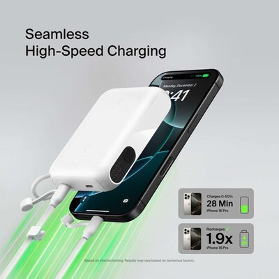 Belkin BoostCharge Power Bank, 20W, White (BPB027FQWH)