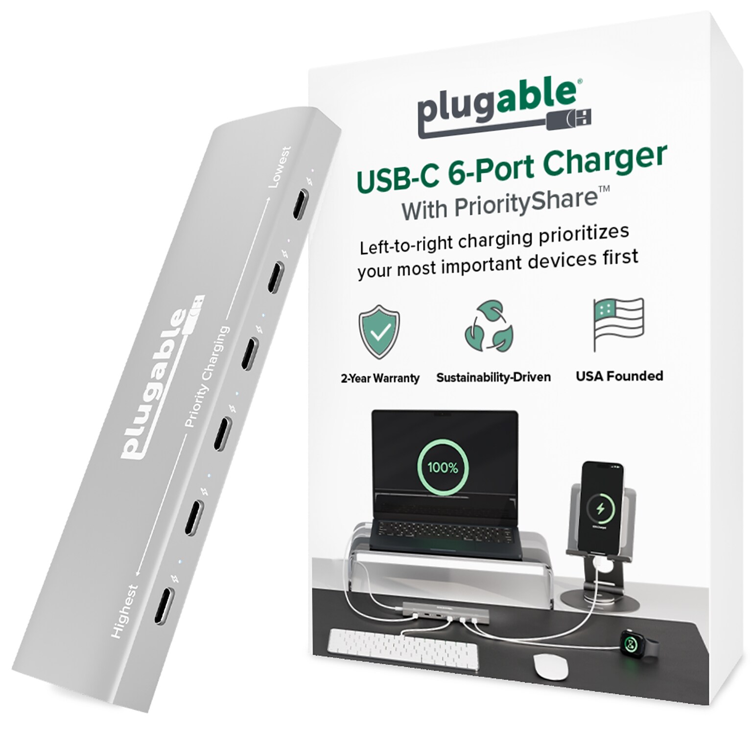 Plugable Universal Docking Station for USB-C Laptop (PS-6CC)