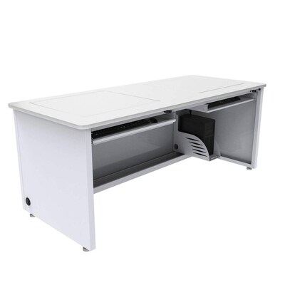 VersaDesk Enclosed Revolution 60W Computer Desk, White (RSD6030-WW)