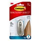 Command™ Medium Hook, Traditional Brushed Nickel, 1 Hook, 2 Strips/Pack (17051BN-B)