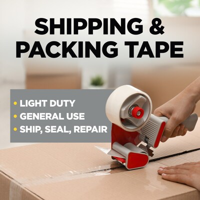 Scotch® Lightweight Shipping Packing Tape, 1.88 x 54.6 yds., Clear, 6 Rolls (3350-6)