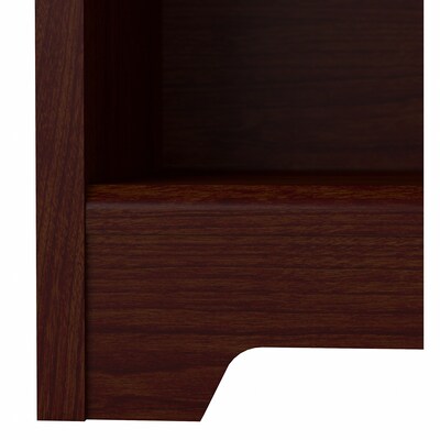 Bush Furniture Cabot 66"H 5-Shelf Bookcase with Adjustable Shelves, Harvest Cherry Laminated Wood (WC31466)