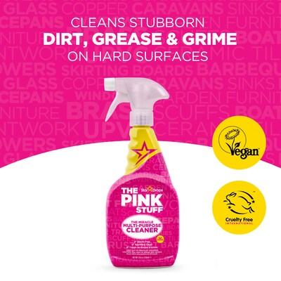The Pink Stuff Miracle Multipurpose Cleaner & Degreaser Spray, 25.4 Fl Oz. (82382)