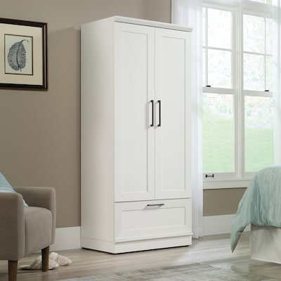 Sauder HomePlus 71H Storage Armoire with 2 Shelves, Soft White (423144)