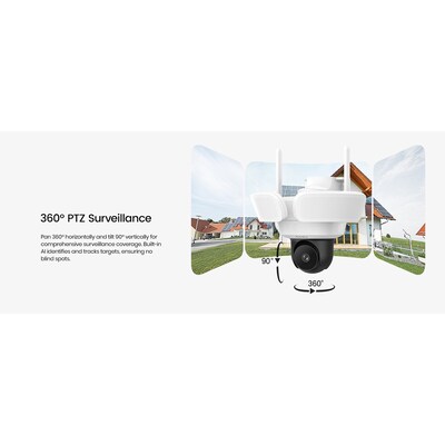 aosu Floodlight Cam Pro Outdoor Smart Security Camera, White (L5P2CA11)