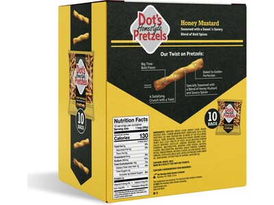 Dots Homestyle Honey Mustard Twist Pretzels, 10 Bags/Box (MP7003)