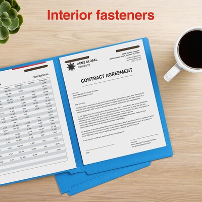 Staples Classification Folder, 3/4" Expansion, Letter Size, Blue, 50/Box (ST62547)