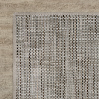 Joy Carpets Water Mill Vinyl 7'8" x 11" Machine Woven Rug, Ridgeline (2170Z-02)