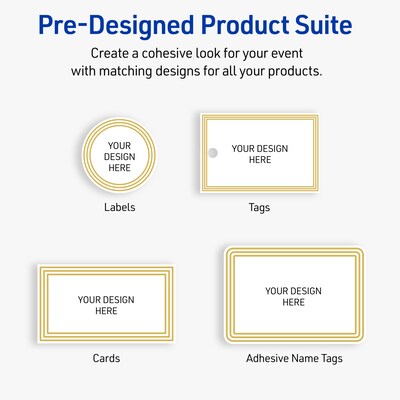 Avery Laser/Inkjet Square Multipurpose Labels, 2" x 2", White, 120/Pack (S00DHT)