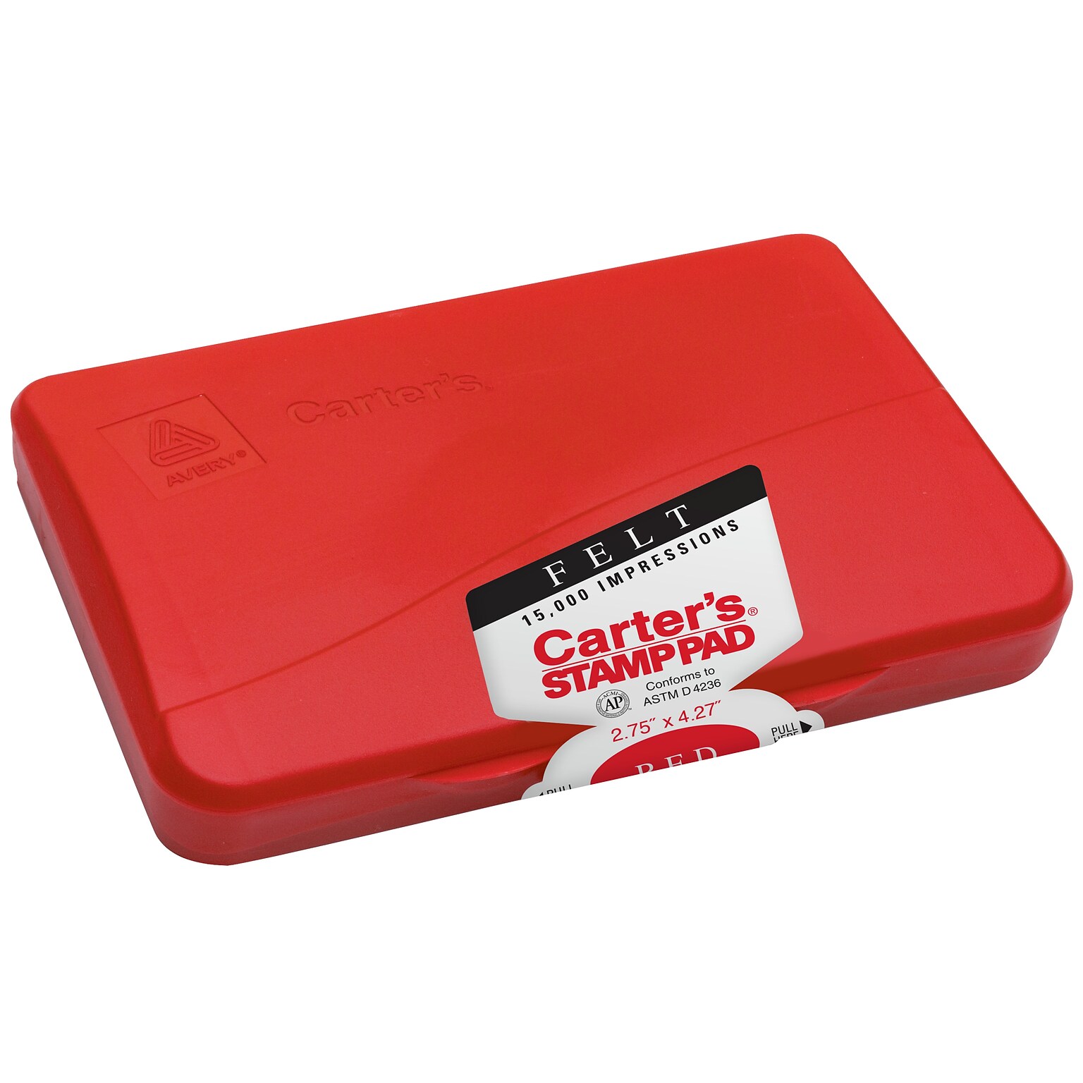 Carters Felt Stamp Pads, Red Ink (21070)