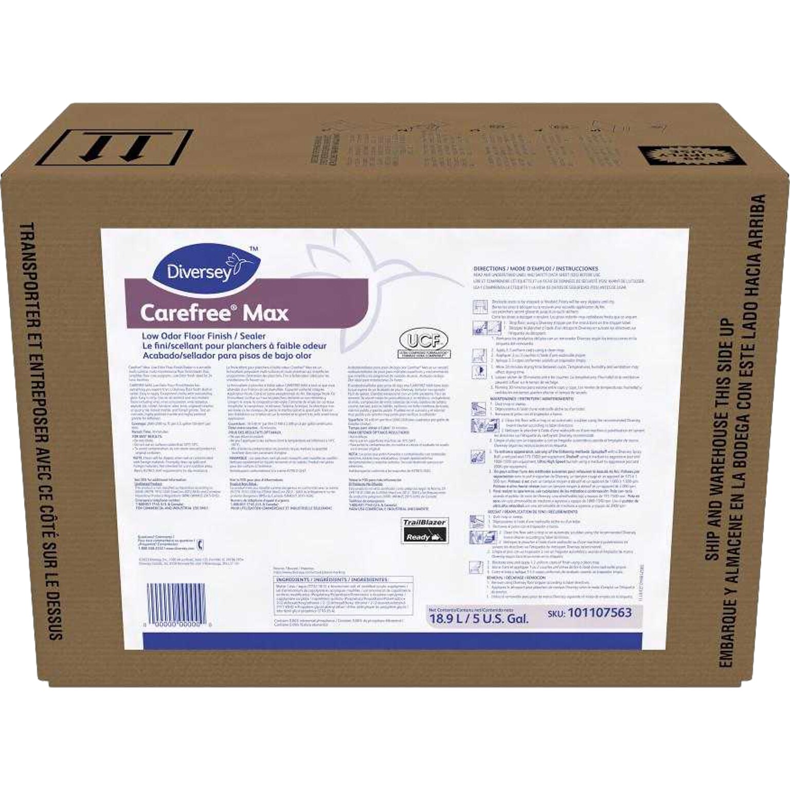 Diversey Carefree Floor Finish, 5 Gal. (101107563)