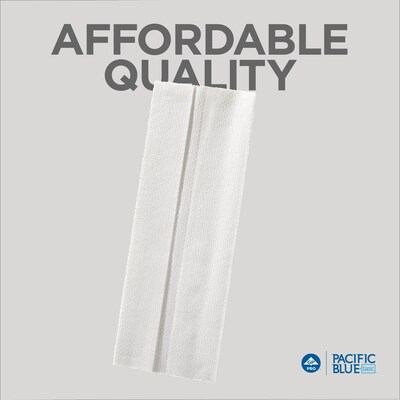 Pacific Blue Basic C-Fold Paper Towels, 1-ply, 240 Sheets/Pack, 10 Packs/Carton (20603)