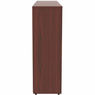 Lorell 36" 3-Shelf Bookcase with Adjustable-Shelves, Mahogany Laminate (LLR99781)