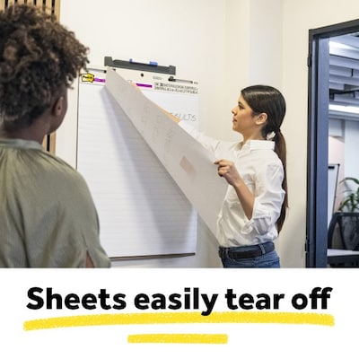Post-it Recycled Super Sticky Wall Easel Pad, 25" x 30", 30 Sheets/Pad, 2 Pads/Pack (559RP)
