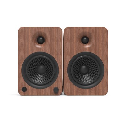 Kanto YU6 YU6WALNUT 200W Indoor Shelf Speaker, Walnut