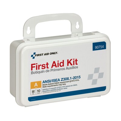 First Aid Only Plastic Weatherproof First Aid Kit, ANSI 2015 Class A, 10 People, 71 Pieces (90754)