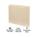 Staples® File Jacket, 1 Expansion, Letter Size, Manila, 50/Carton (TR541092)