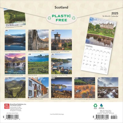 2025 BrownTrout Scotland 12" x 12" Monthly  Wall Calendar (9781975477691)