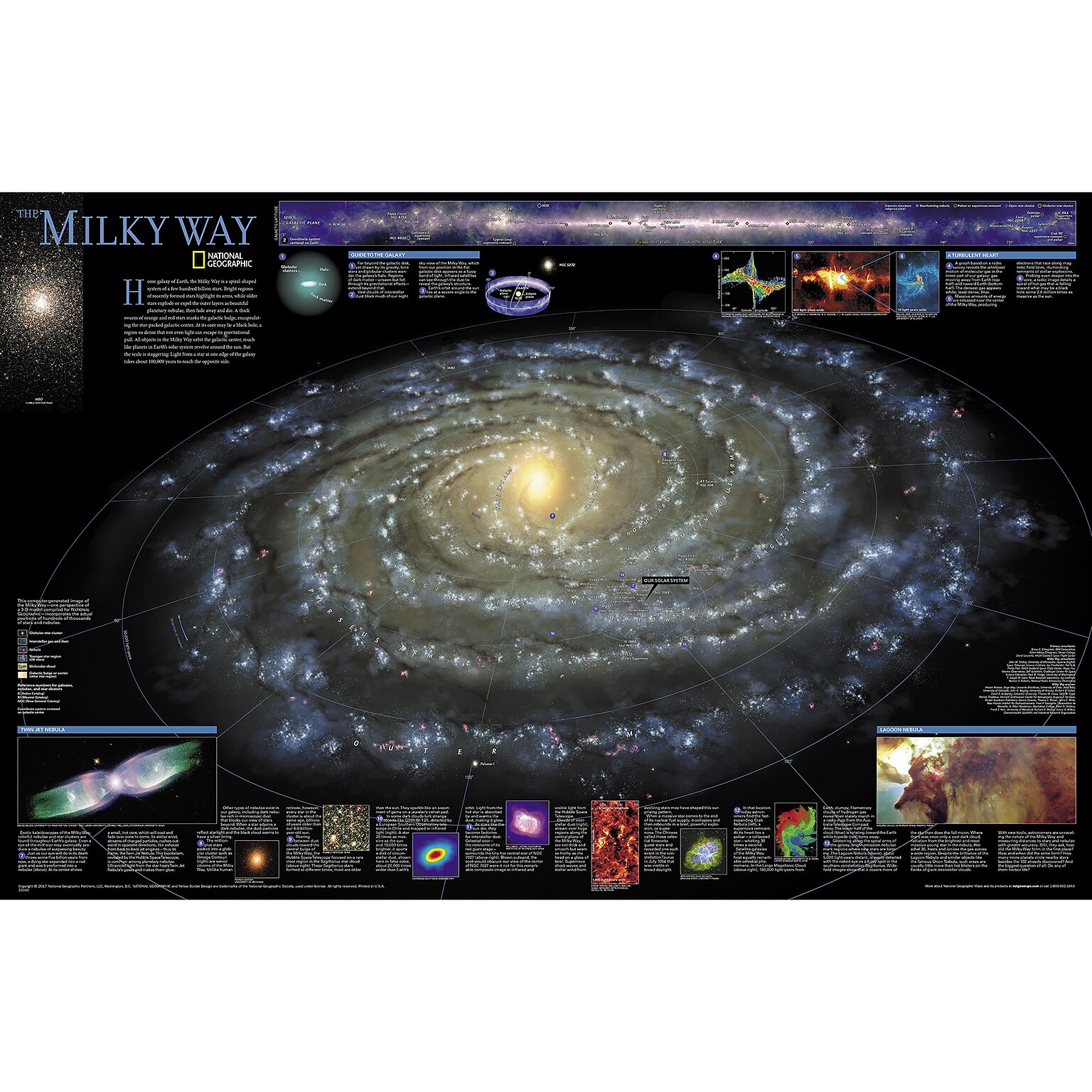 National Geographic The Milky Way Map, Laminated, 31.25 x 20.25 (NGMRE00620140)