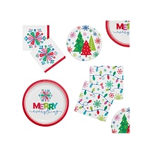 Creative Converting Merry Everything Christmas Party Kit, Assorted Colors (DTC8338E2A)