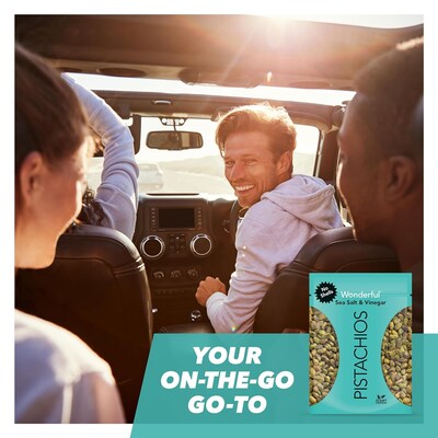 Wonderful Pistachios Sea Salt & Vinegar, 2.25 oz., 8 Bags/Box (PAR70033)