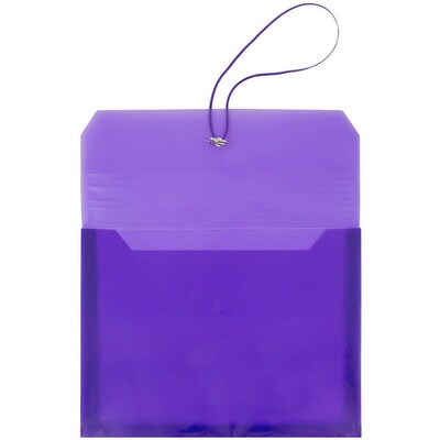 JAM Paper Premium Plastic Document File, Letter, Purple, 3/Pack (218E25PUBX3)