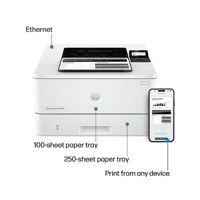 HP LaserJet Pro 4001n Printer, 3-Year Warranty with Next Day Replacement & Toner Discounts Smart Bundle