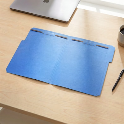 Staples® Reinforced Classification Folder, 3/4" Expansion, Letter Size, Blue, 50/Box (ST18342-CC)