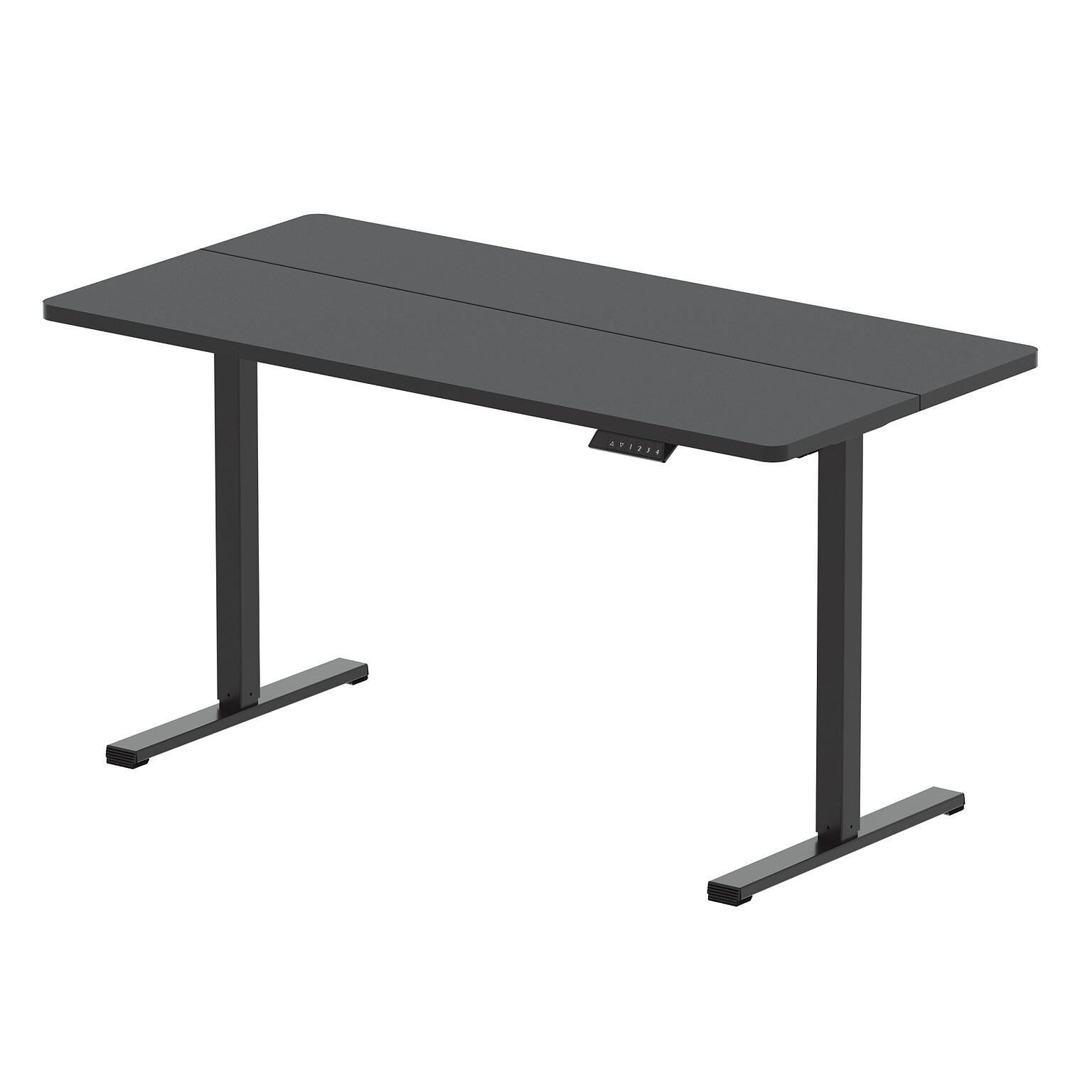 FlexiSpot ET155E 55W Electric Rectangular Adjustable Standing Desk, Black