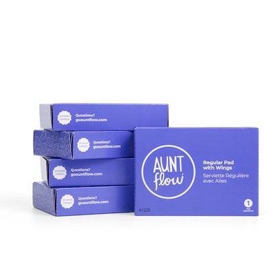 Aunt Flow #4 Vended Value Regular Maxi Pads with Wings, 250/Box (PADS-VIS-BOX-250)