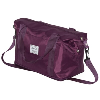 Nicci Polyester Travel Duffel Expandable Bag, Deep Purple (CBM10003-DPUR)