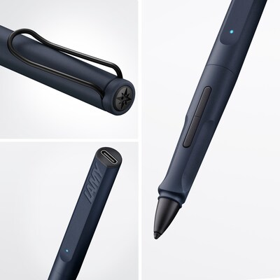 Lamy Safari Note+ Stylus & Smart Pen for iPad, Steel Black (L4E2SLBK)