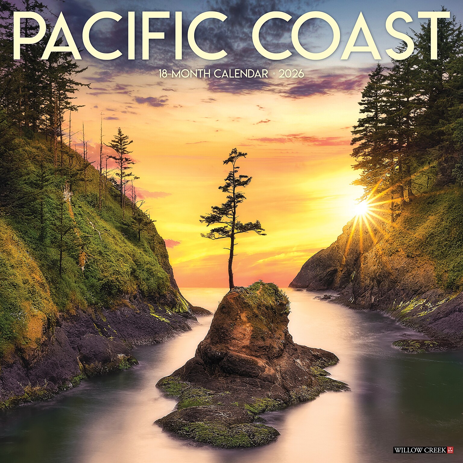 2026 Willow Creek Pacific Coast 12 x 12 Monthly Wall Calendar (52273)