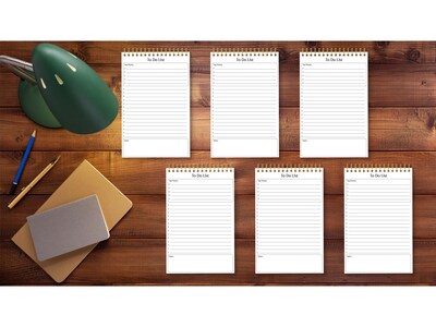 Better Office To-Do List Notepad, 5.5" x 8.5", Ruled, White, 50 Sheets/Pad, 6 Pads/Pack (25825-6PK)