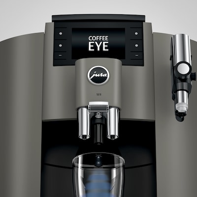 JURA W8 2-Cups Coffee & Espresso Machine Combination, Dark Inox (15650)