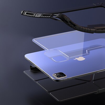 SaharaCase Heavy Duty Folio Case for 13" Apple iPad Pro M4 (2024), Scorpion Black (TB00378)