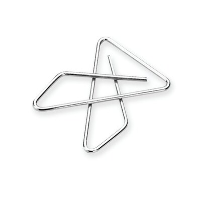 ACCO Ideal Butterfly Clamps, #1, Silver, 12/Box (A7072610)
