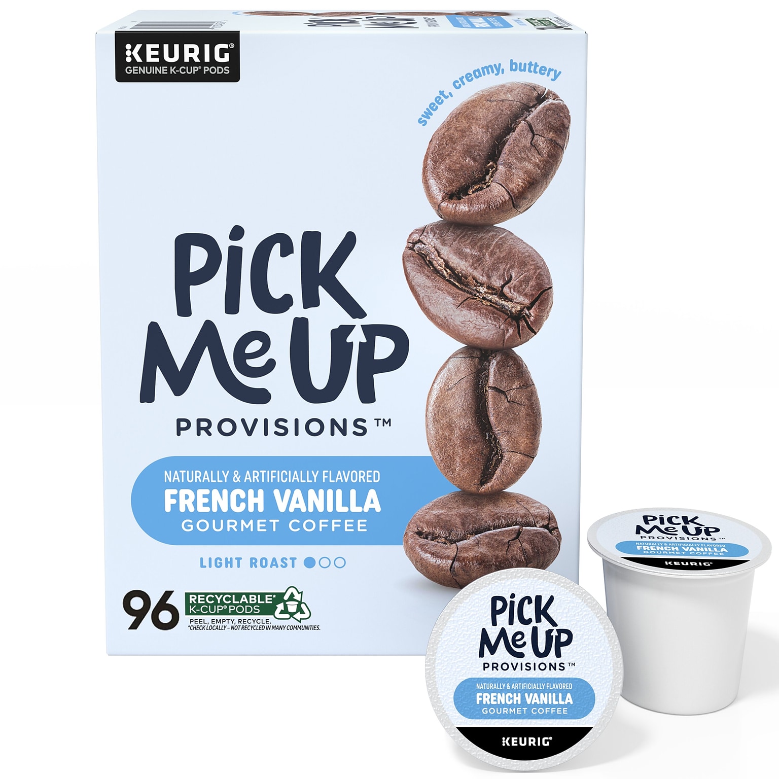 Pick Me Up Provisions™ French Vanilla Coffee Keurig® K-Cup® Pods, Light Roast, 96/Carton (PM62434CT)