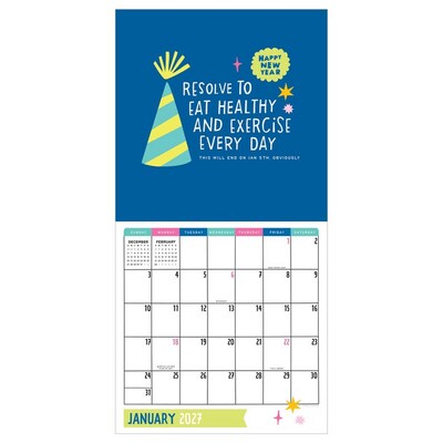 2027 TF Publishing Amy Smyth Humor 11 x 12 Monthly Wall Calendar, Multicolored (27-1127)