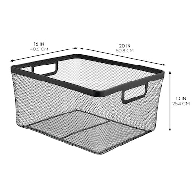 mDesign Steel Organizer, Matte Black (25969)