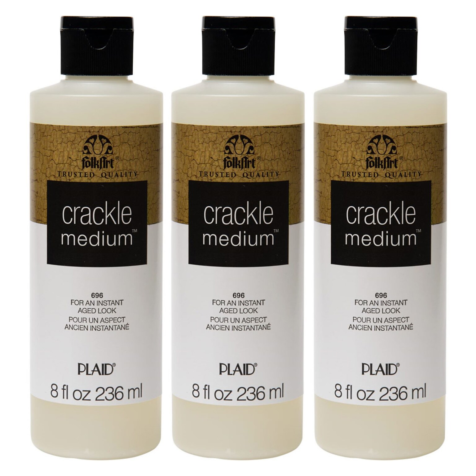 FolkArt Crackle Medium, 8oz., 3/Pack (FLKK696-3)